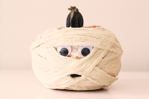 Picture of a pumpkin bandaged up
