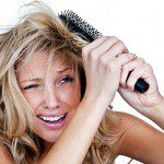 Image of woman having a bad hair day