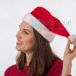 Image of a woman with a Christmas hat on